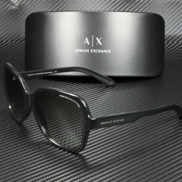Armani Exchange Women's Gloss Black Sunglasses - Picture 1 of 4